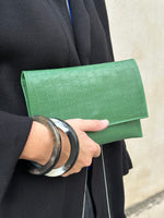 Cargar imagen en el visor de la galería, Cartera Cuadrada Piel Verde
