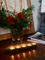 Cargar imagen en el visor de la galería, Porta Velas Piel Lisa Verde
