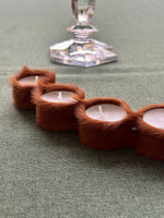 Cargar imagen en el visor de la galería, Portavelas Piel Potro con 5 velas
