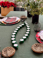 Cargar imagen en el visor de la galería, Portavelas Piel Verde con 10 velas
