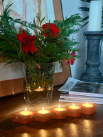 Cargar imagen en el visor de la galería, Porta Velas Piel Naranja
