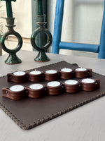 Cargar imagen en el visor de la galería, Porta Velas Piel Marrón
