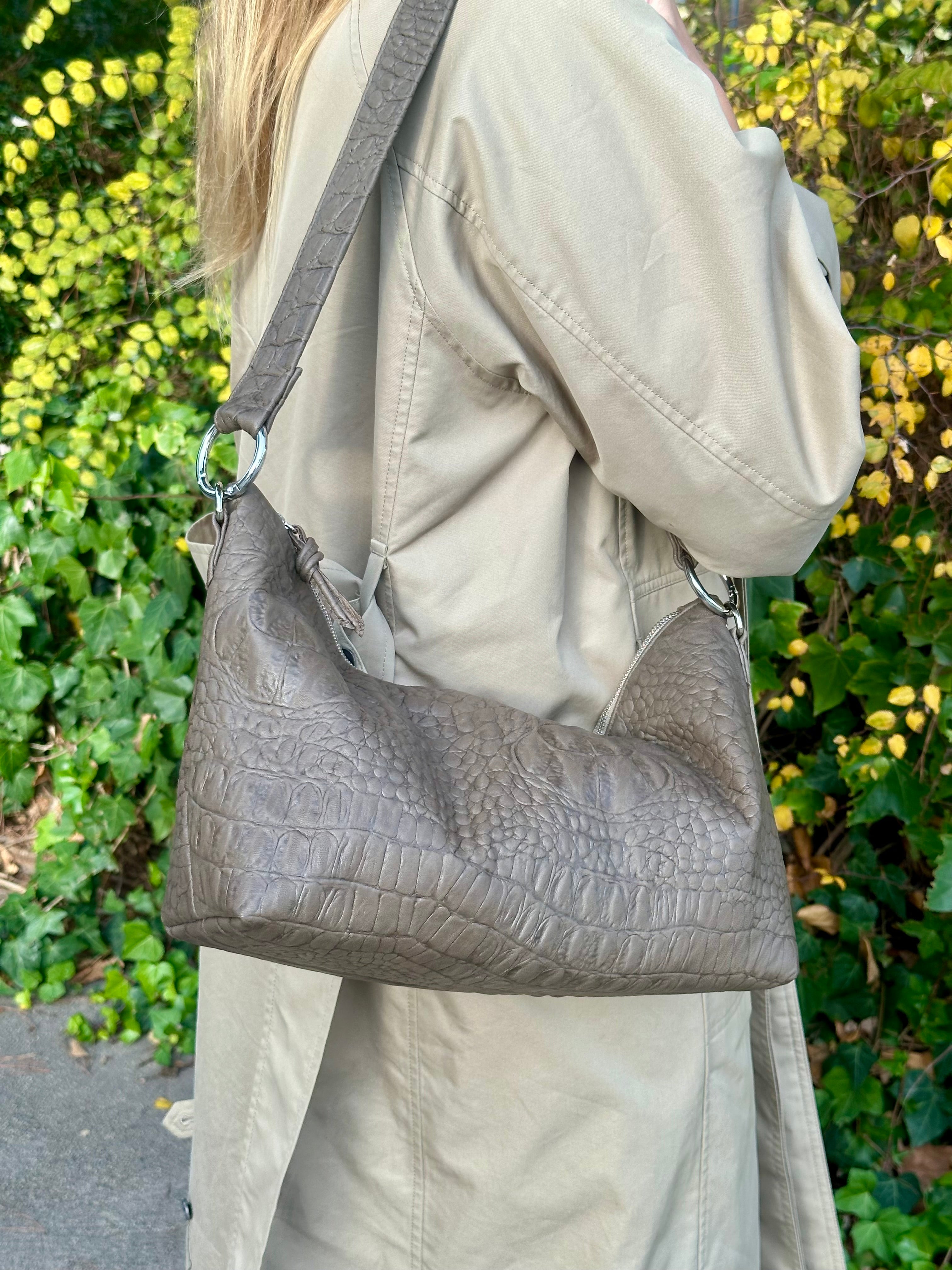 Bolso Florencia Piel Grabada Visón