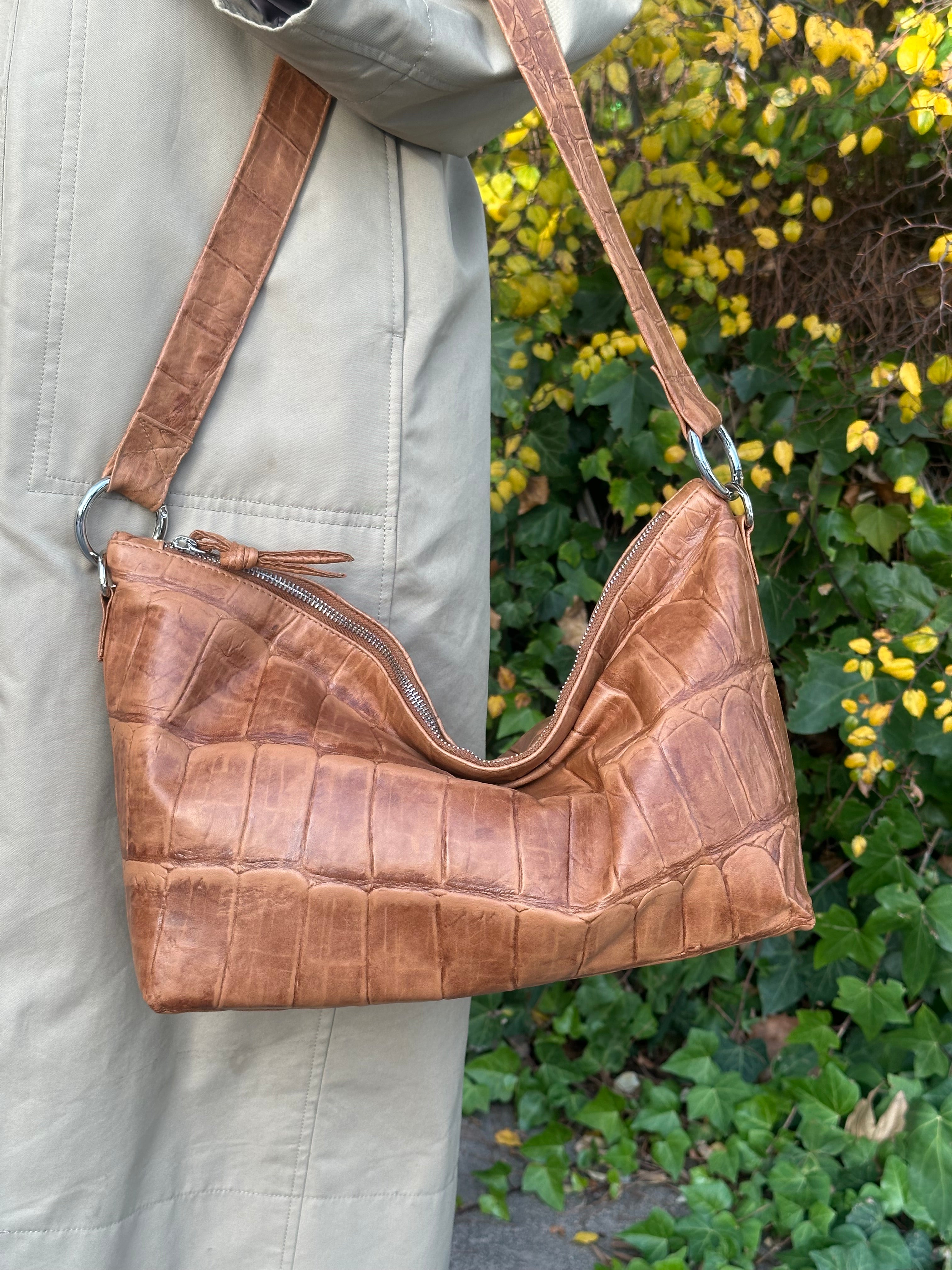 Bolso Florencia Piel Grabada Cuero