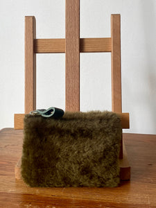 Monedero de Piel de Cordero Verde