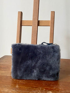 Monedero de Piel de Cordero Gris