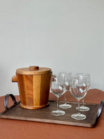 Cargar imagen en el visor de la galería, Bandeja Grande Madera y Piel Visón
