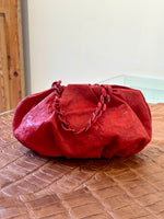 Cargar imagen en el visor de la galería, Cartera Plisada Grande Piel  Roja
