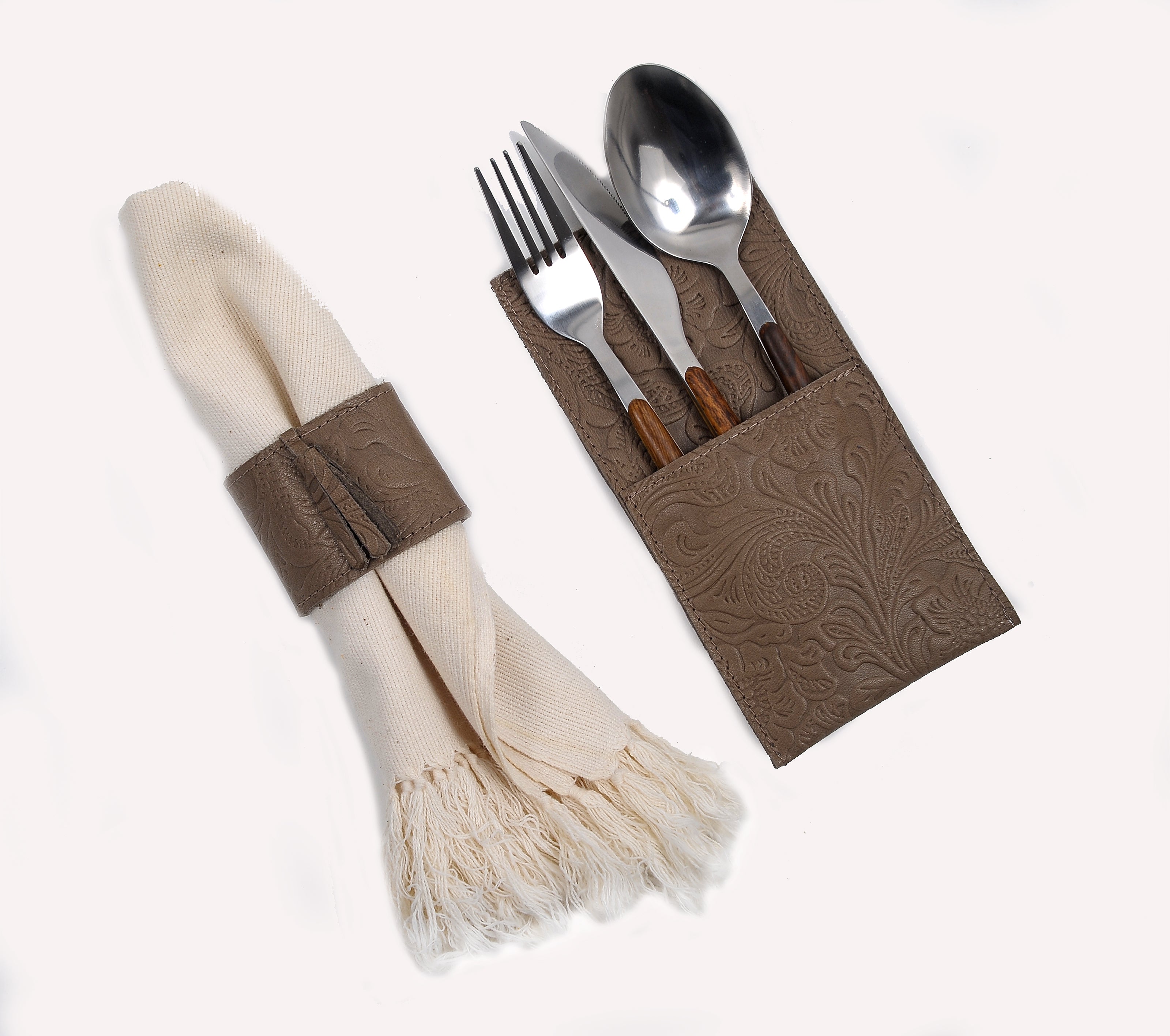 Funda para cubiertos piel visón ( Pack de 4)