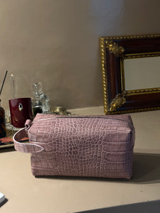 Neceser de Piel Coco Rosa