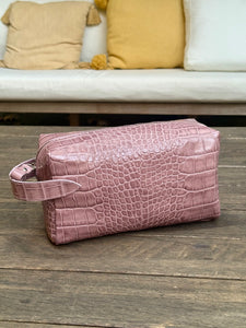 Neceser de Piel Coco Rosa