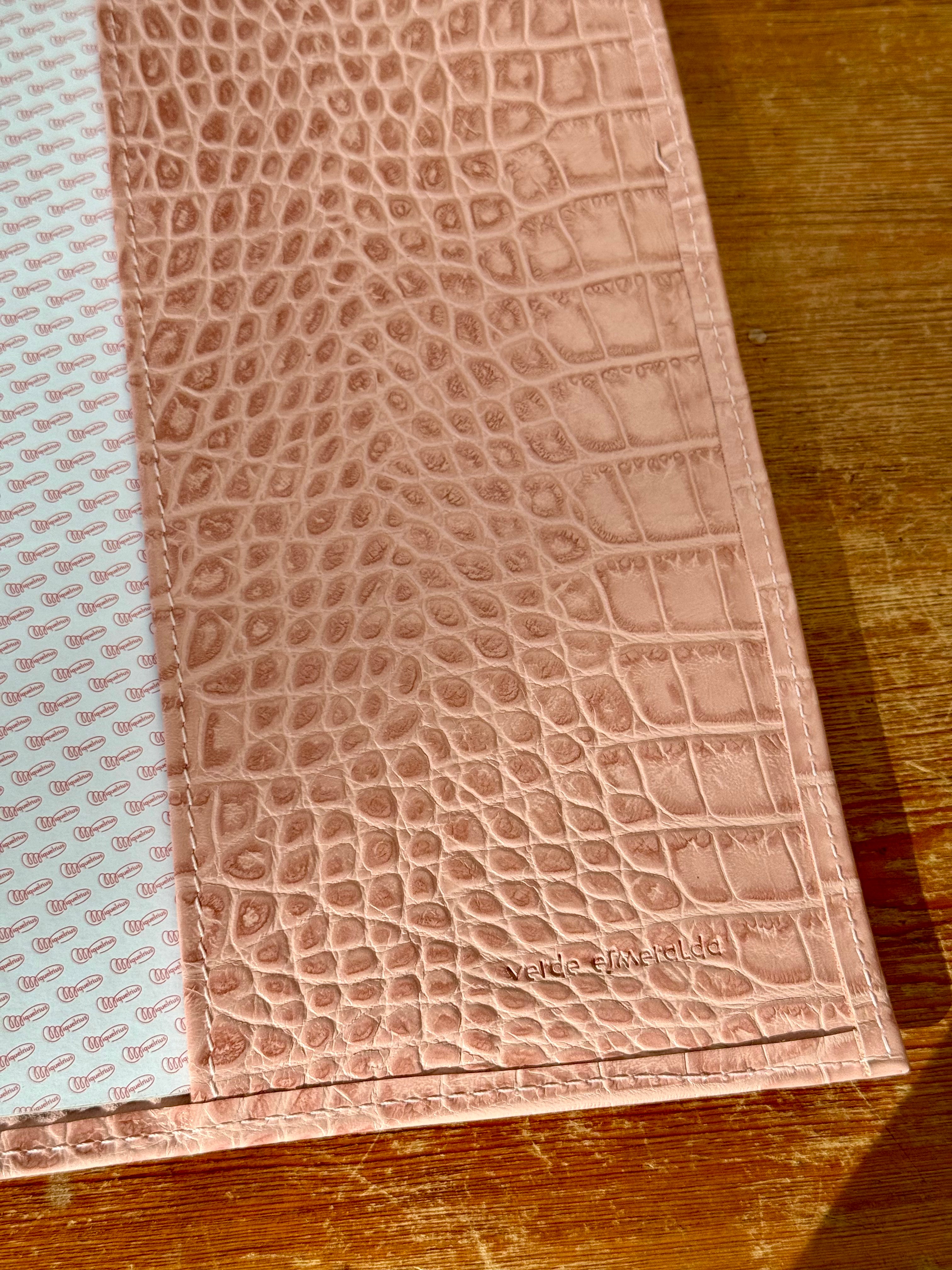 Libreta de Piel Coco Rosa