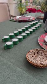 Cargar y reproducir el video en el visor de la galería, Portavelas Piel Verde con 10 velas
