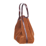 Cargar imagen en el visor de la galería, Bolsa XXL Piel Serraje Camel
