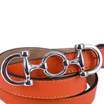 Cargar imagen en el visor de la galería, Cinturón Piel Naranja con Estribo

