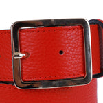 Cargar imagen en el visor de la galería, Cinturón Piel Roja y Hebilla Oro
