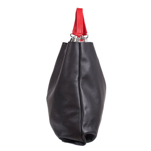 Bolsa Ollaos Piel Negra