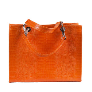 Shopping Mediano Piel Naranja