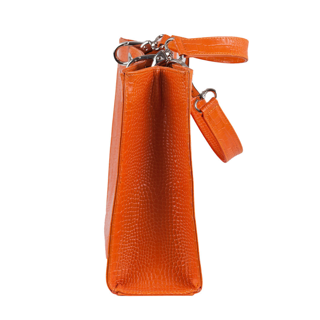 Shopping Mediano Piel Naranja