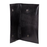 Cargar imagen en el visor de la galería, Cartera Maxi 1 Piel Escamas Negra

