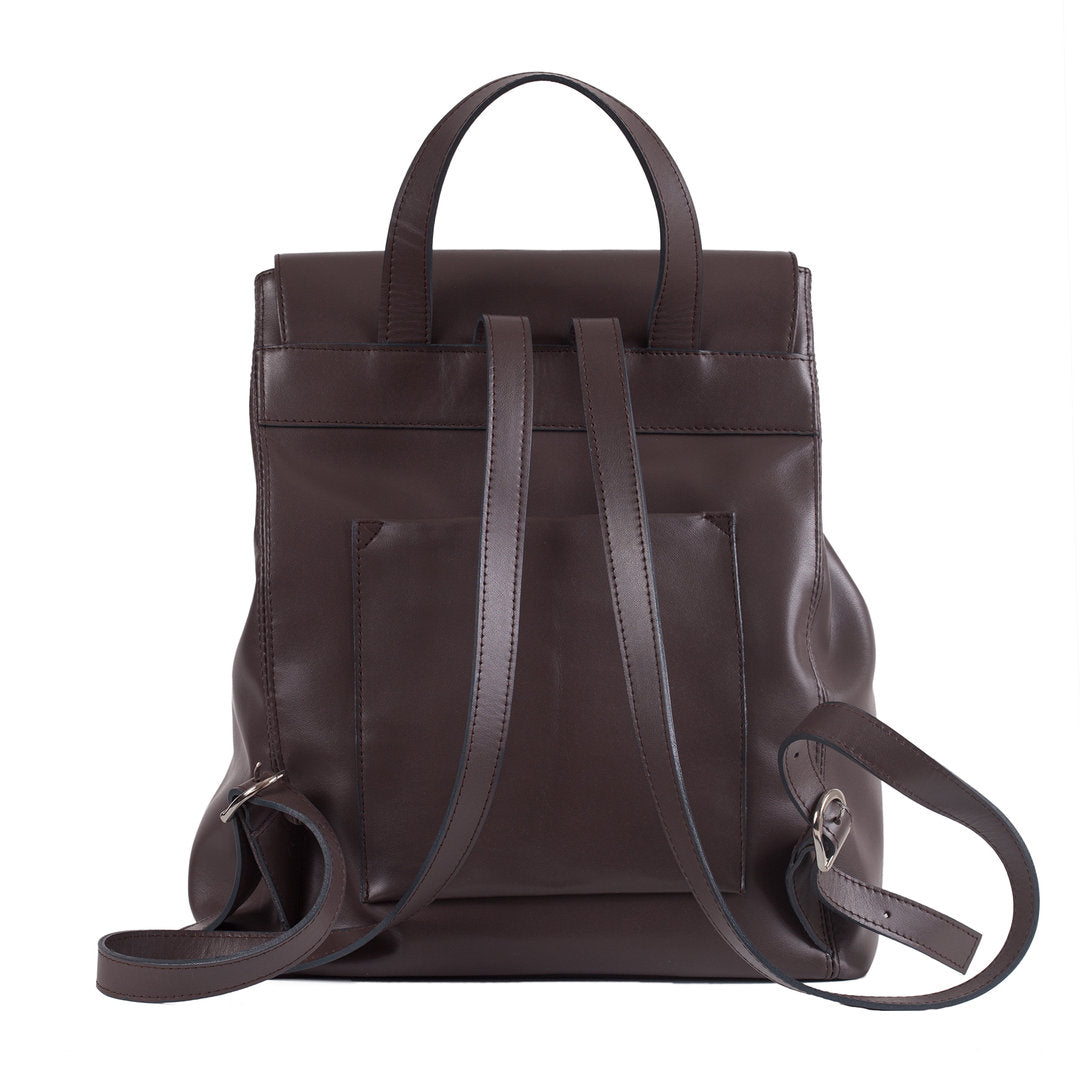 Mochila Piel Visón Oscuro